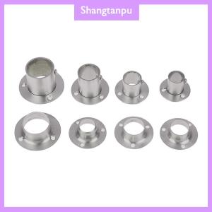 [shangtanpu] Stainless Steel Flange Seat For Wardrobe Curtain Cloth Rod Seat Round Tube Seats Bracket Household Furniture Hardware Towel Tube Holder