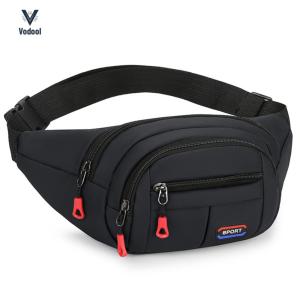 Men Women Fanny Pack with 4-Zipper Pockets Crossbody Bag with Adjustable Strap Belt Bag for Travel Hiking Running [Vodool Shophouse]