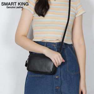 Smart King Shoulder Sling Bag For Women Girls Genuine Cow Leather New Fashion Super Hot Retro Elegant Ladies Casual Multifunction Bags Fashion Handbag