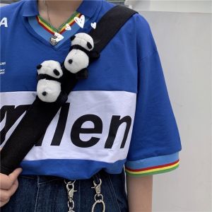 Fluffy Plush Panda Cartoon Adorable Stereoscopic Doll Bear Animals Brooch for Women Couple Lovely Coat Accessories