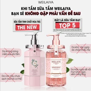 Sữa tắm Weilaiya tinh chất hoa trà 450ml Lvy Shop hương thơm ngọt ngào dưỡng trắng da căng bóng
