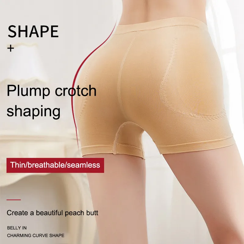 Womens Fake Ass Underwear Traceless Sexy Silicone Honey Peach Pad