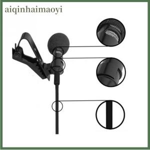 aiqinhaimaoyi 3.5mm Jack Lavalier Tie Clip Lecture Microphones Mini Audio Mic for Camera Computer Phone