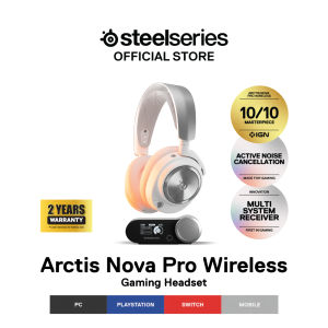 SteelSeries Arctis Nova Pro Wireless Gaming Headset ANC 2.4GHz and Bluetooth Spatial Surround (White) 61524
