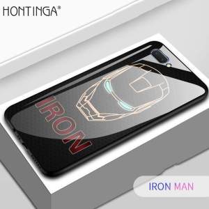 Ốp Điện Thoại Honinga Cho Realme C2 Ốp Lưng Marvel Avengers Superhero Ironman Người Nhện Ốp Lưng Bằng Kính Cường Lực Chống Sốc Ốp Bảo Vệ Bằng TPU