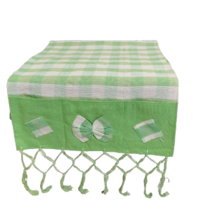 Taplak Alas Kulkas Motif Kotak-kotak Warna Hijau Melon