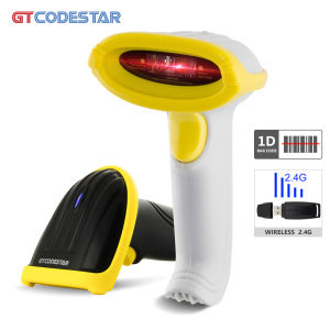 GTCODESTAR X-620E สินค้าคงคลังหน่วยความจำโหมด1D Barcode Scanner 2.4G แบบไร้สายเลเซอร์บาร์โค้ดปืน Reader