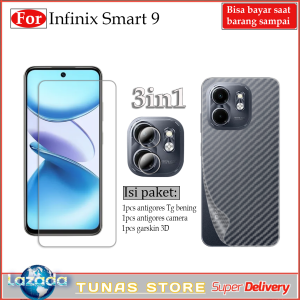Paket 3in1 Antigores Privacy anti spy Infinix Smart 9 tempered glass Antigores camera Garskin