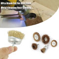5 in 1 Steel Wire Brass Drill Bit Brush Sanding Wheel With Rod Rust Removal Electric Angle Grinder Wire Brush Set. 