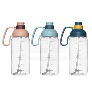 Botol Air Minum Dg Sedotan Big Active Water Bottle Holder 1800ml Bpa Free WMO LNL