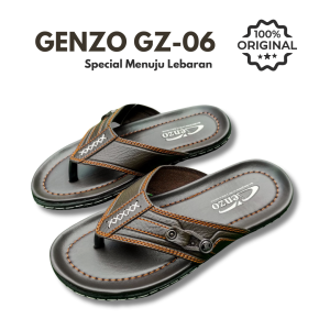 Sandal Pria Japit Kulit Gz-08 Sendal Pria Dewasa Sandal Laki Laki Kekinian Outsol Full Jahit Trendy