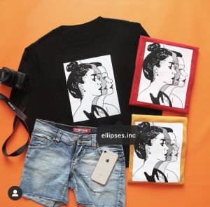 ELLIPSES.INC Tumblr Tee / T-Shirt / Kaos Wanita Lengan Panjang Faces