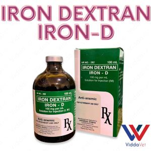 100 mL Iron Dextran IRON-D Iron support for young animals during early growth stages