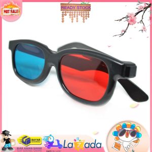 3D Glasses Kacamata Kaca Mata 3D Vision Red Cyan Frame Plastik Smart /  acamata 3D Frame Plastik / Kacamata 3 Dimensi Untuk Menonton Film 3D Fashionable / 3D Glasses Used for Viewing 3D Movies - H2 - Black