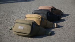 Belt Bag For Men Outdoor Travel Waist packs Bags With 6 Zipper Multi Pockets Waterproof Canvas Waist Bag For Men Crossbody Cellphone key wallet Fanny pack bag 356#