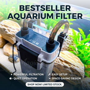 SG[Stock] Hang On filter for fish tank. Available for 2 ft to 3ft tank. Set include wool. exclude media