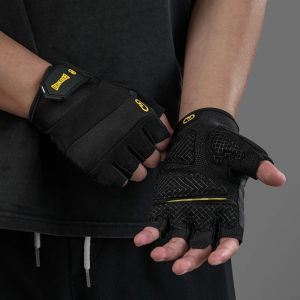 MUQZI 1Pair Thoáng khí Găng tay cử tạ Dày Chống trượt Găng tay nửa ngón tập thể dục Thuận tiện Chống sốc Găng tay đi xe máy Thể dục thể thao