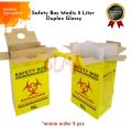 Safety Box Medis 5 Liter Free Inner + Tali Biohazard Limbah Infeksius. 