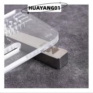 HUAYANG01 [2023 new HOT FASHION] 4Mm Đa Chức Năng Dày Trong Suốt Puller Acrylic Tròn Cắt Khoảng Cách Cai Trị Đánh Phụ Trợ Của Nhãn Hiệu Da Công Cụ