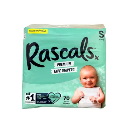 Rascals Premium Diapers Small 70 Pieces