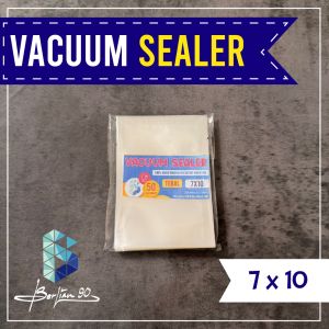 ( Isi 50 Lembar )Plastik Vacuum Sealer Uk 7X10 cm/Plastik Vakum Makanan /Vacum Bag /Plastik Pakum Sealer/Kantong Plastik Frozen Food