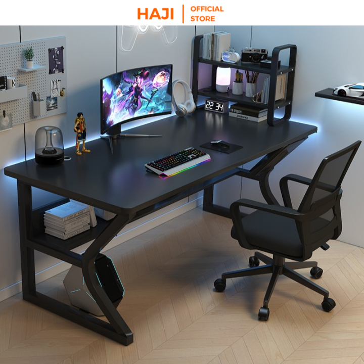 Bàn gaming cỡ lớn thiết kế cá tính tăng trải nghiệm, Bàn máy tính có kệ ...