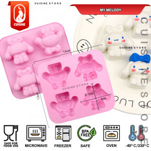 Cetakan Karakter Puding Coklat Jelly Kue Cake SANRIO My Melody Cinnamonroll Silikon Resin CLAY Lilin