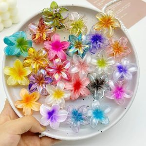 12PCS Korean Hair Clips Set: Egg Flower & Crab Claw Sweet Gradient Hair Accessories for Women