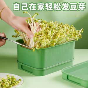 chậu trồng giá đỗ chậu ươm giá đỗ Chậu ươm hạt tại nhà dành cho đậu nành đậu xanh và giá đỗ thay nước khay ươm cây con có đĩa hứng nước.