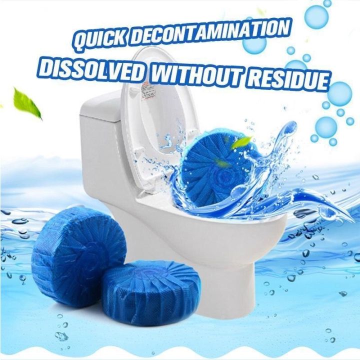 10pc Automatic Bleach Toilet Bowl Cleaner Stain Remover Blue Tab