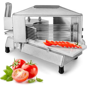 Commercial Tomato Slicer 1/4" Heavy Duty Cutter with Built-in Cutting Board for Restaurant or Home Use Various Size