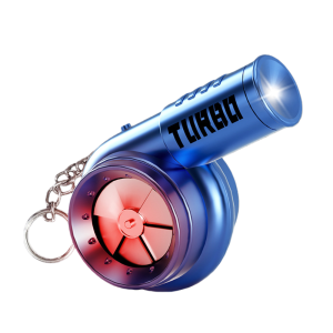 ETUALE Đèn pin Móc khóa Turbo Móc khóa ô tô Có âm thanh dây chuyền tăng áp Sáng tạo Nhựa Đồ chơi mô phỏng Turbo Quà tặng Giáng sinh