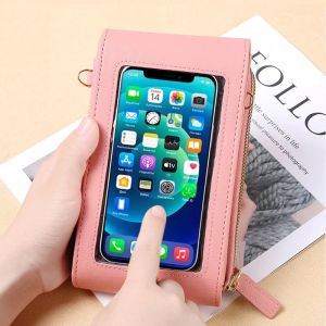 sling bag tas dompet hp transparan touchable handphone hape wanita dan uang phone bag tas selempang slempang import terbaru