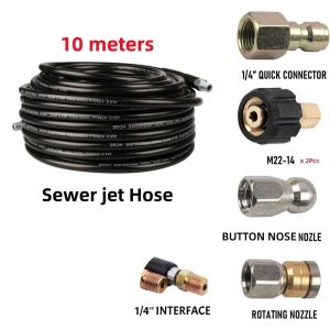 Hydro Jetting Sewer Jetter Nozzle Kit Water Jetter System Drain Cleaner Water Jet Pressure Hose Sewer Cleaning Tool