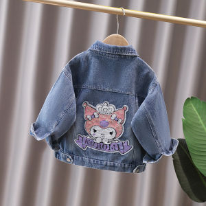 Christmas gifts Halloween Hello Kitty Sanrio Girls New Fashion Cartoon Denim Jacket Spring Autumn New Kawaii Casual Coat Kuromi Kid Anime Lounge Clothes