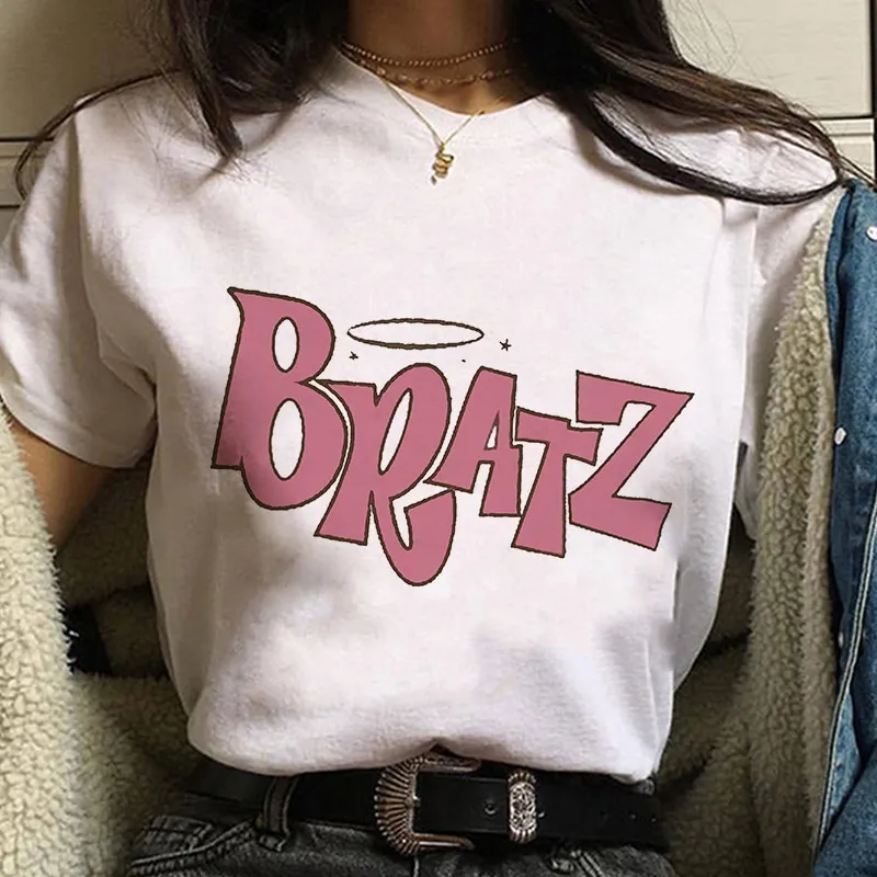 Womens T Shirt Streetwear 90s Summer Y2k Womens Clothing Bratz