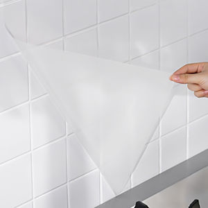 60*300cm Oil Proof Wall Stickers Clear Electrostatic Adsorption Kitchen Backsplash Wall Protector