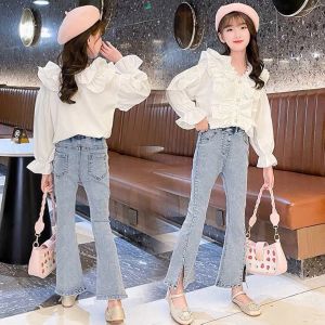 stelan anak cewek tanggung blouse lengan panjang + celana panjang / stelan anak impot