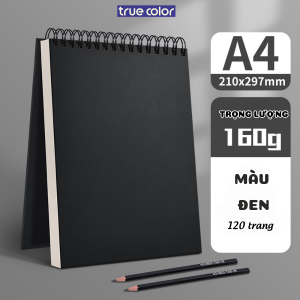 Sổ phác thảo Sổ vẽ  ký họa  A5 gáy lò xo bìa cứng Sketchbook vẽ phác thảo giấy trơn mịn