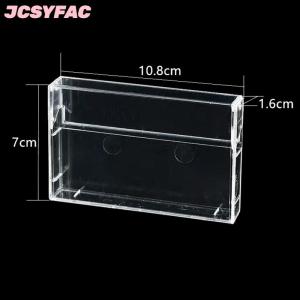 JCSYFAC 1 cái hộp Băng Cassette hộp đựng trong suốt Hộp Băng trống ghi âm từ tính hộp chống bụi