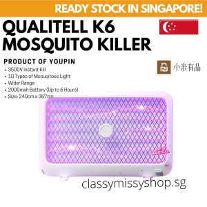 QUALITELL K6 Mosquito Killer Lamp – 2-in-1 Electric Swatter & UV Insect Zapper | Safe Portable Powerful for Home & Outdoor