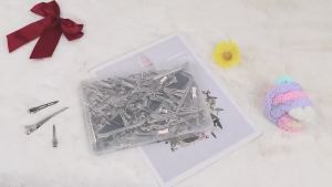 100 PCS Silver Metal Alligator Clips 3 SizesCurling Clip Hair Styling And Item Fixation DIY Accessories. Two Distribution Combs for Braids Coloring and Styling