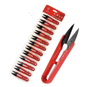 Kéo bấm cắt chỉ DJ 107 (nhựa đỏ lưỡi đen) siêu sắc bén (1 cái)