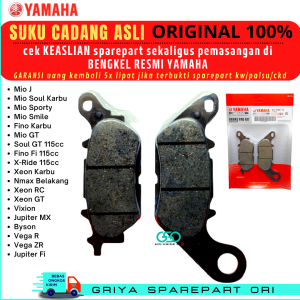 Kampas Rem Depan Mio J Mio Sporty Ori Mio Soul karbu Mio Smile Fino Karbu Vega ZR Jupiter Fi Original Mio Soul GT 115 Ori Mio GT Fino 115 X ride 115 Vixion Old Vixion New Jupiter MX Byson KAMPAS REM BELAKANG YAMAHA NMAX ORIGINAL 3CI