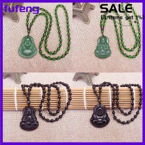 fufeng Classic Natural Chinese Buddha Pendant Necklace Fashion Charm Jewelry Carved Blessing Lucky Amulet Gifts For Women Men
