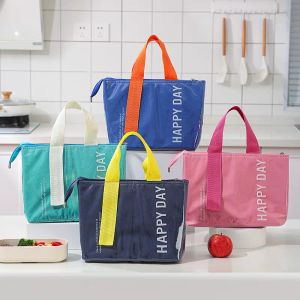 Insulated Lunch Bag Student Office Picnic Thermal Bento Box Bag Outdoor Handheld Picnic Package