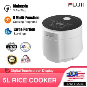 Fujii 5.0L Multi-FunctionRice Cooker w/ Steamer (Non-Stick)/Periuk Nasi Digital Display Panel & Variety Mode & Programs