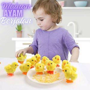 3Pcs Mainan Anak Ayam Berjalan Model Putar Untuk Anak/Ayam Kuning Putar Jam-Vegasus Store(COD)