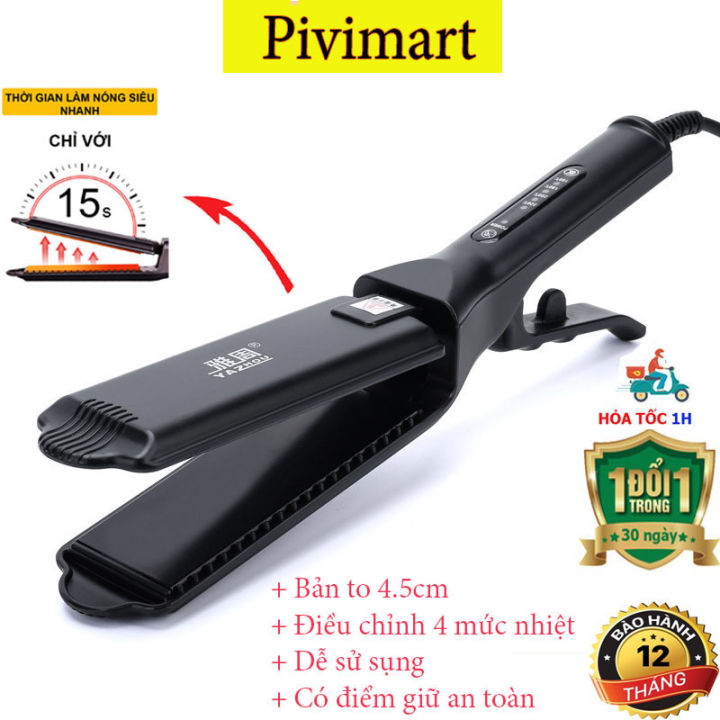 Máy Ép Tóc Bản To, Là Tóc,Duỗi Thẳng Tóc Điều Chỉnh Với 4 Mức Nhiệt ,Làm Nóng Nhanh Sau 15 giây