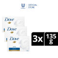 [TRIPLE VALUE PACK] Dove Beauty Bar White 135g for Deep Nourishment. 